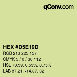 カラーコード: HEX #D5E19D | qconv.com