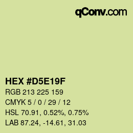 Color code: HEX #D5E19F | qconv.com