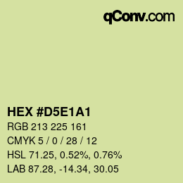 Color code: HEX #D5E1A1 | qconv.com