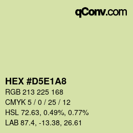 颜色代码: HEX #D5E1A8 | qconv.com