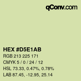 Color code: HEX #D5E1AB | qconv.com