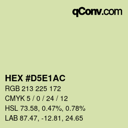 Color code: HEX #D5E1AC | qconv.com