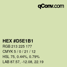 Color code: HEX #D5E1B1 | qconv.com