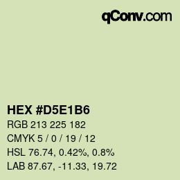 Color code: HEX #D5E1B6 | qconv.com