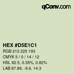 Farbcode: HEX #D5E1C1 | qconv.com