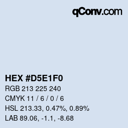 Color code: HEX #D5E1F0 | qconv.com