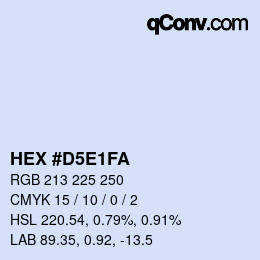 Color code: HEX #D5E1FA | qconv.com