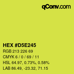 Color code: HEX #D5E245 | qconv.com