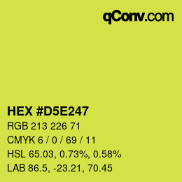 Color code: HEX #D5E247 | qconv.com