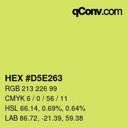 Color code: HEX #D5E263 | qconv.com