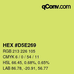 Color code: HEX #D5E269 | qconv.com