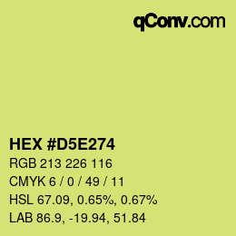 Color code: HEX #D5E274 | qconv.com