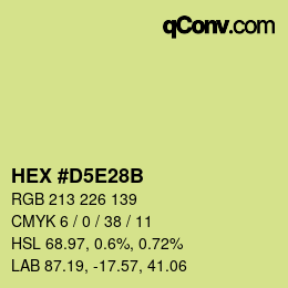 Color code: HEX #D5E28B | qconv.com