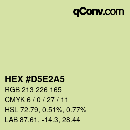 Color code: HEX #D5E2A5 | qconv.com