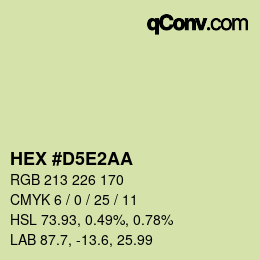 Color code: HEX #D5E2AA | qconv.com