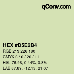 カラーコード: HEX #D5E2B4 | qconv.com