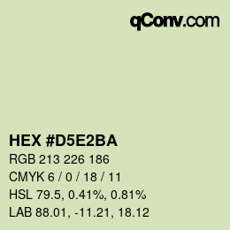 カラーコード: HEX #D5E2BA | qconv.com