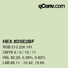 Color code: HEX #D5E2BF | qconv.com