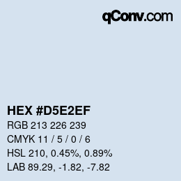 Color code: HEX #D5E2EF | qconv.com