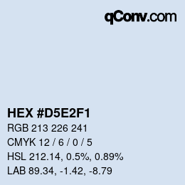 Color code: HEX #D5E2F1 | qconv.com