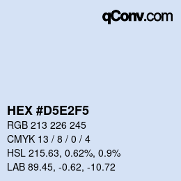 Color code: HEX #D5E2F5 | qconv.com