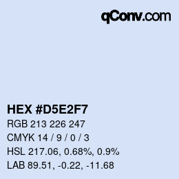 カラーコード: HEX #D5E2F7 | qconv.com