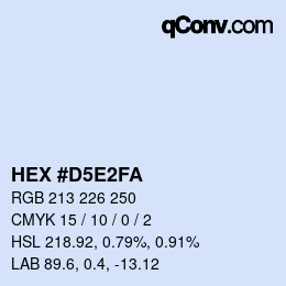 カラーコード: HEX #D5E2FA | qconv.com