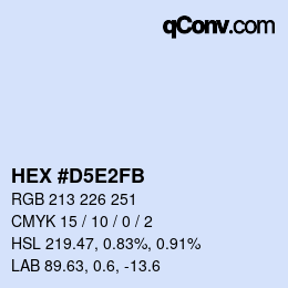 カラーコード: HEX #D5E2FB | qconv.com