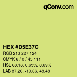 Color code: HEX #D5E37C | qconv.com