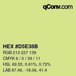カラーコード: HEX #D5E38B | qconv.com
