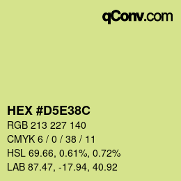 Farbcode: HEX #D5E38C | qconv.com