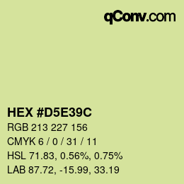 Color code: HEX #D5E39C | qconv.com