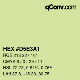 カラーコード: HEX #D5E3A1 | qconv.com