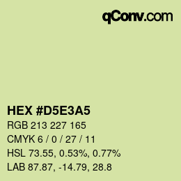 Color code: HEX #D5E3A5 | qconv.com