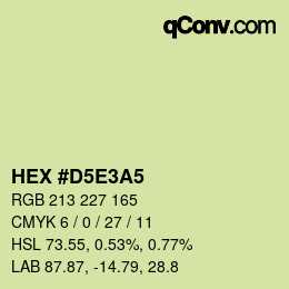 Color code: HEX #D5E3A5 | qconv.com