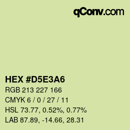 カラーコード: HEX #D5E3A6 | qconv.com