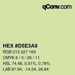 Color code: HEX #D5E3A9 | qconv.com