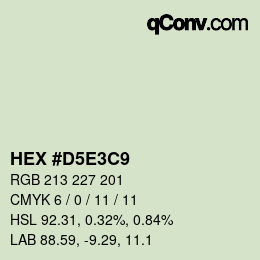 Color code: HEX #D5E3C9 | qconv.com