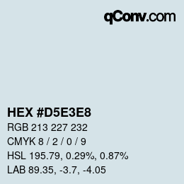 Color code: HEX #D5E3E8 | qconv.com