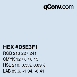 Color code: HEX #D5E3F1 | qconv.com