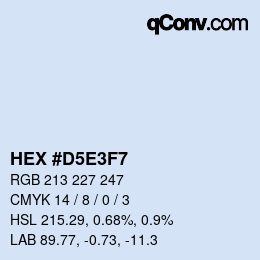 Color code: HEX #D5E3F7 | qconv.com