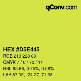 Color code: HEX #D5E445 | qconv.com
