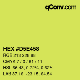 カラーコード: HEX #D5E458 | qconv.com