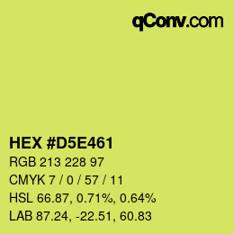 Color code: HEX #D5E461 | qconv.com