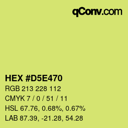 Color code: HEX #D5E470 | qconv.com