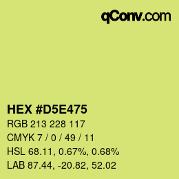 Color code: HEX #D5E475 | qconv.com