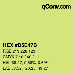 カラーコード: HEX #D5E47B | qconv.com