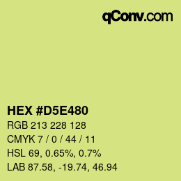 Color code: HEX #D5E480 | qconv.com