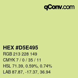 Color code: HEX #D5E495 | qconv.com