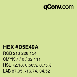 Color code: HEX #D5E49A | qconv.com